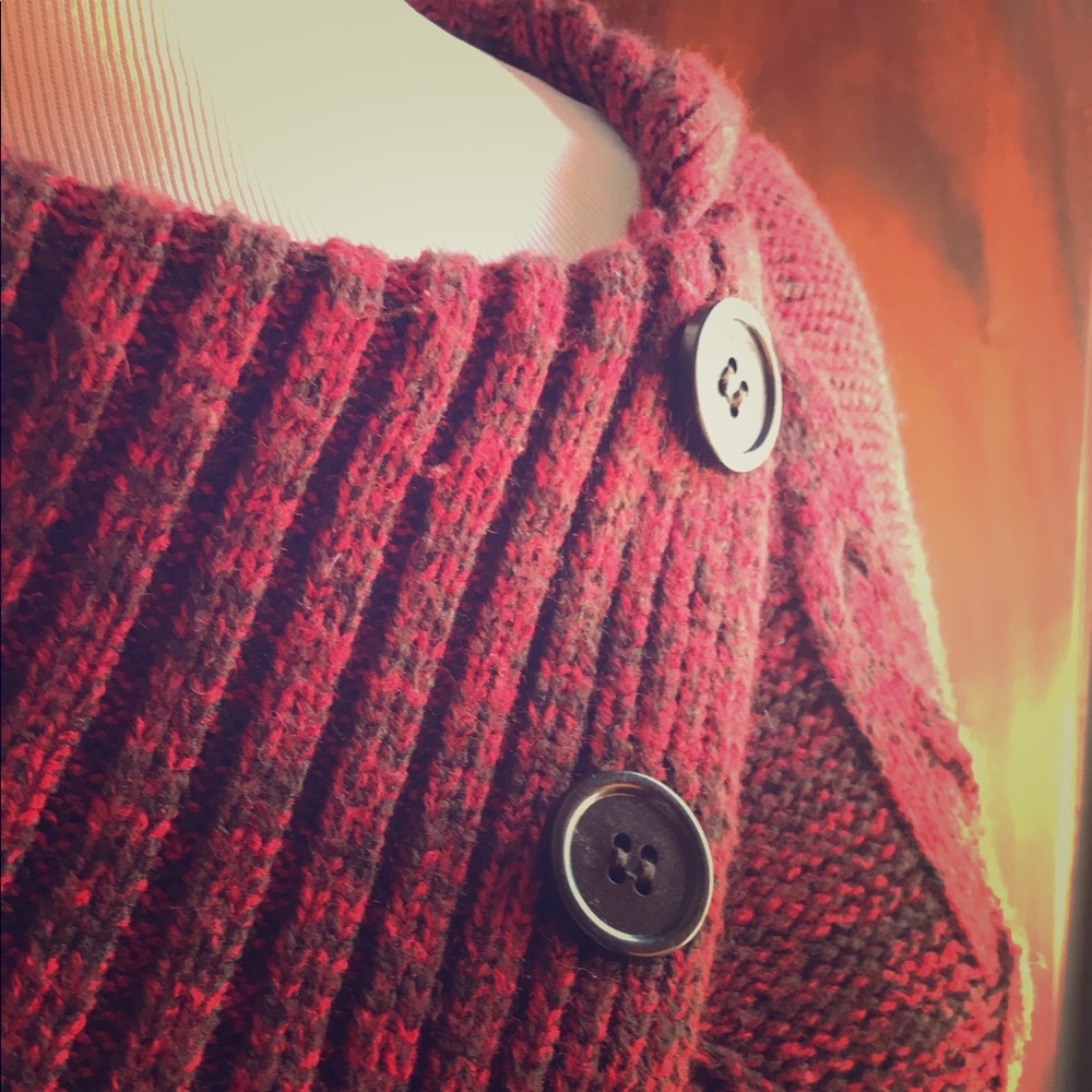 Red Crowl Neck Sweater /sweater dress